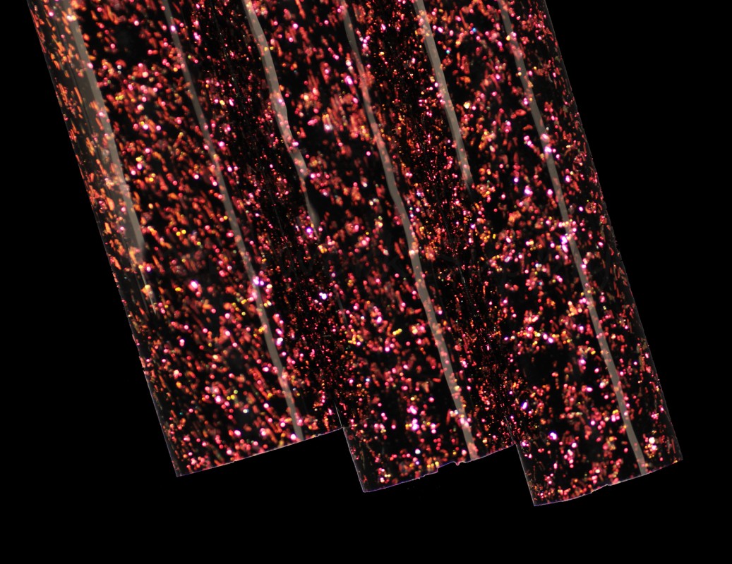 Candy Apple Red Dichroic over Northstar Galaxy Tubing