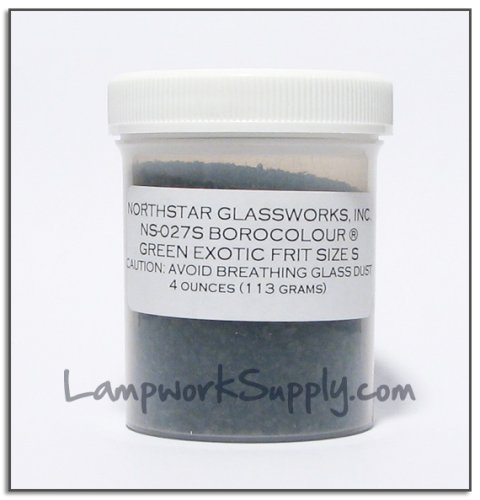 Northstar Green Exotic (27) - Small Frit 4 oz. (38 grade) 4 oz jar