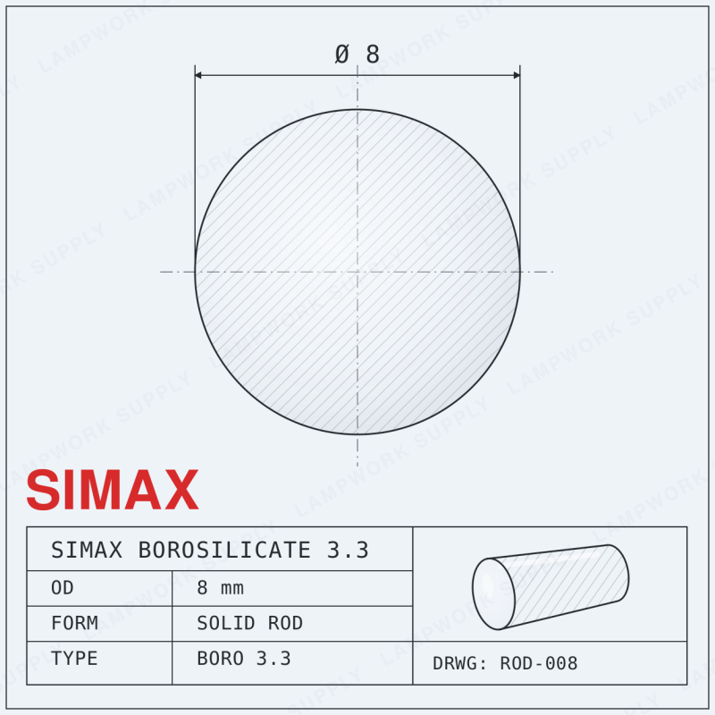Simax 8mm Rod