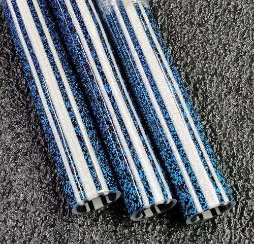 Silver Over Tuxedo Lined Dichroic Tubing
