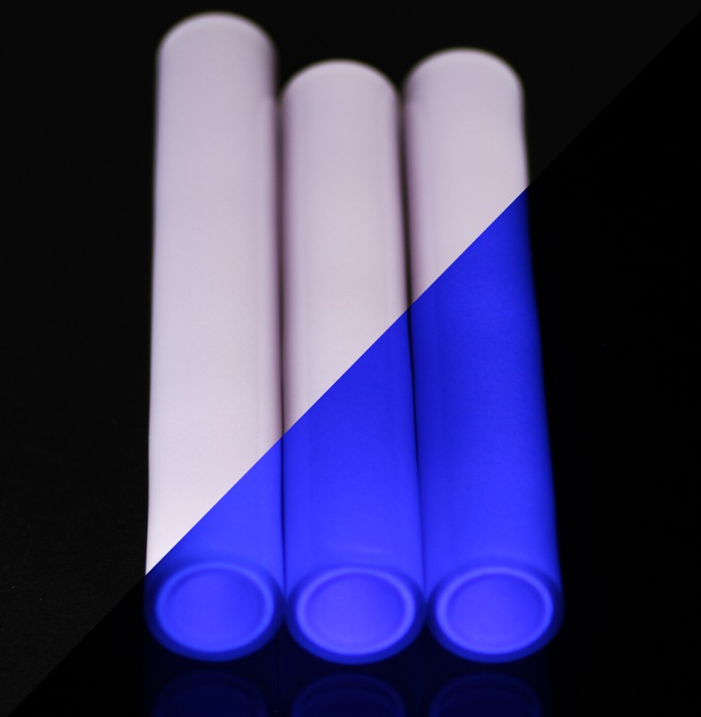 BoroGlow Slugger Mix Glow In The Dark Glass Tube - UV Reactive Purple Glow