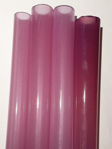 Greasy Glass Transparent Exp Gold Ruby Phoenix Over Icy White Satin