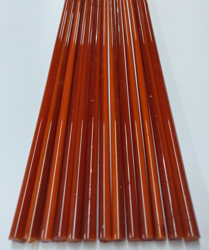 Transparent Orange 6mm Rod