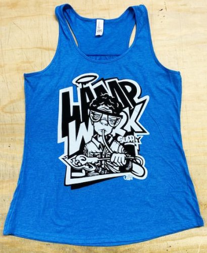 Lampwork Supply Racerback Tank Blue Size Large - Blowhose Boy