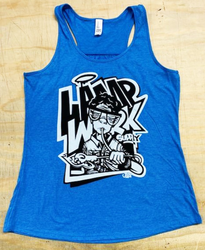Lampwork Supply Racerback Tank Blue Size Large - Blowhose Boy