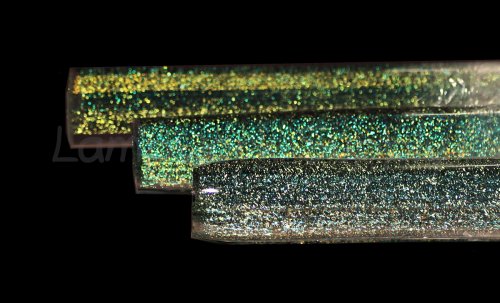 Green Gold Dichroic Galaxy Cane