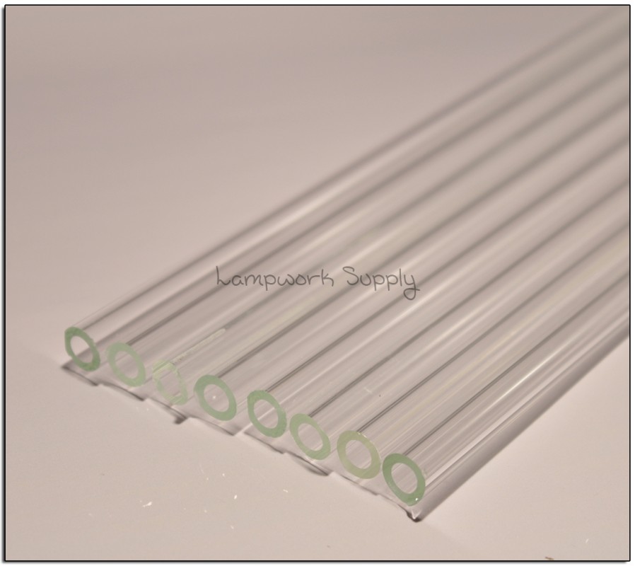 Chinese Clear 9.5 x 2mm Single Glass Tube 375mm Length (14-15 inches)