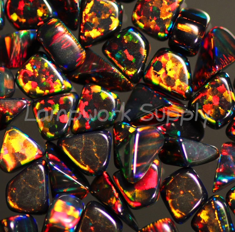 Black Tumbled Opal