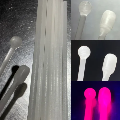 Icy White Satin Rod - UV Reactive - B+