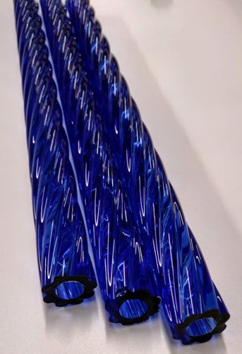 Chinese Color Light Cobalt Blue - 25 x 4.0mm Twist Tubing Full ft Tube Full 4 ft Tube 25 x 4.0mm