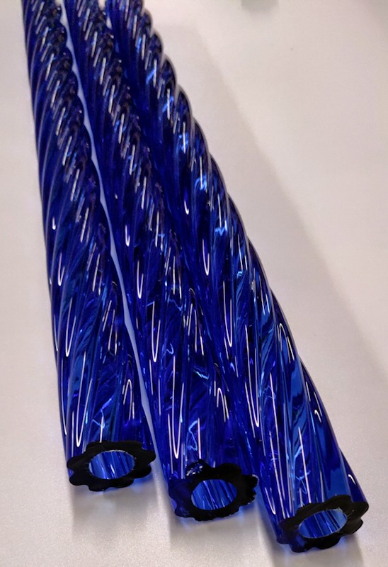 Light Cobalt Blue 32 x 4.0mm Twist Tubing