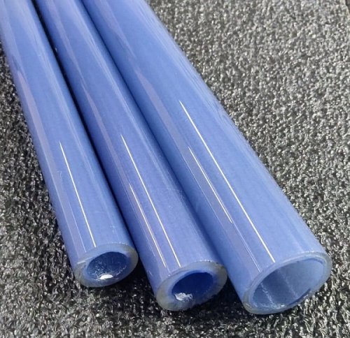 Greasy Glass Blue Satin #4 Dipped In Clear