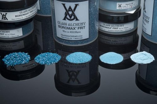 Glass Alchemy Peacock (56) - Large Frit 4 oz. (25 grade) Large (25 grade) 4 oz Jar