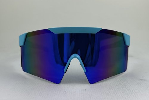 Heady Didy Safety Glasses - Didy Shield Frosty Blue - Shade 3 Purple MIrror
