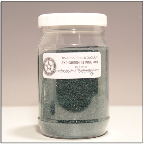 Northstar Exp Green #5 (127) - Fine Frit 1 lb. (70 grade) 16 oz jar