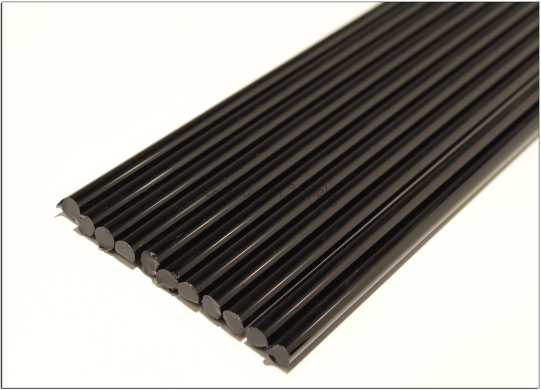 Opaque Black 10mm Rod