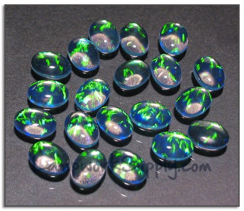 Kyocera 6x8mm Oval Cabochon Opal - Water (clear) No Fire