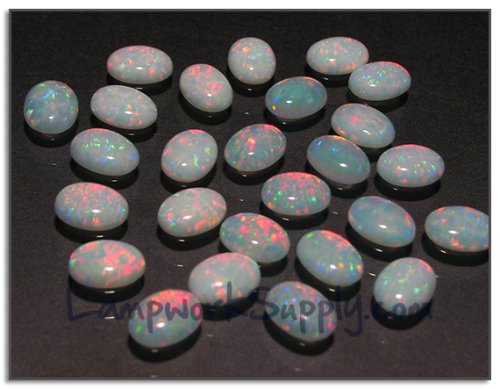 Kyocera 6x8mm Oval Cabochon Opal - Milky No Fire
