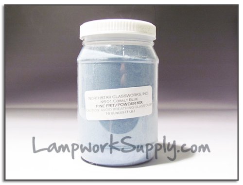 Northstar Cobalt Blue (1) - Fore Powder lb. (70/100 Grade Mix) Frit Fore Powder 16 oz jar