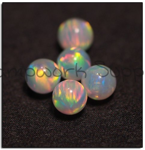 Kyocera 3mm Sphere Opal - Pink Red Fire