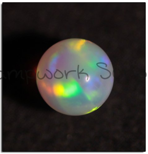 Kyocera 4mm Sphere Opal - Pink Green Green Fire