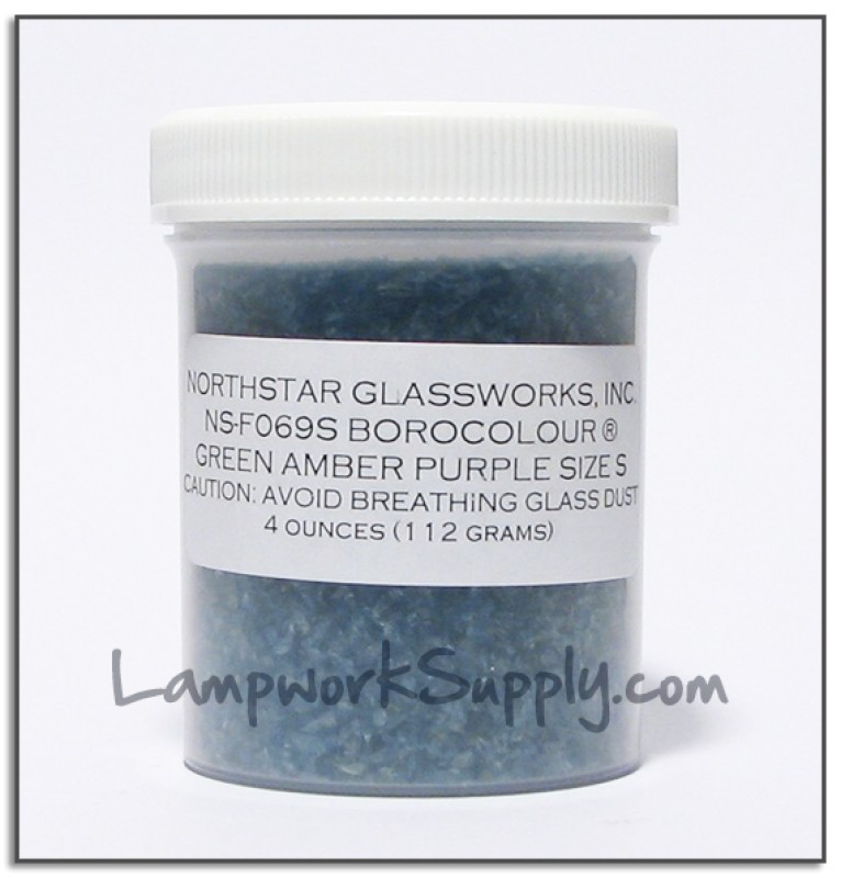 Green Amber Purple Small Frit 4 oz. (38 grade)