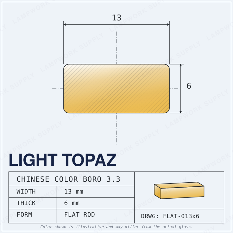 Light Topaz 10mm Rod