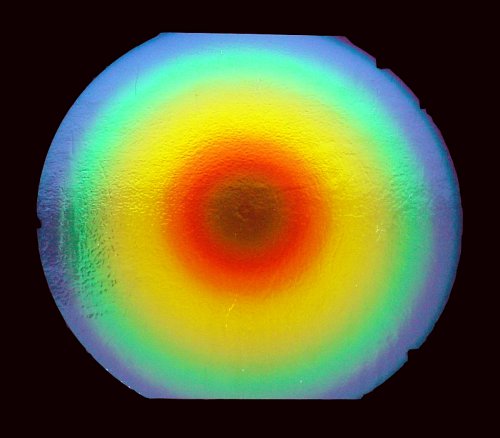 Cyan Dark Dark Red Target Rainbow 1/8" Thick Borosilicate Glass Sheet by CBS