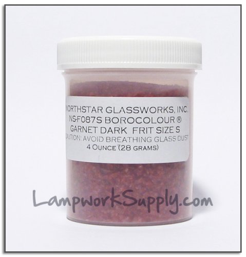Northstar Garnet Dark (87) - Fine Frit 1 lb. (70 grade) 16 oz jar