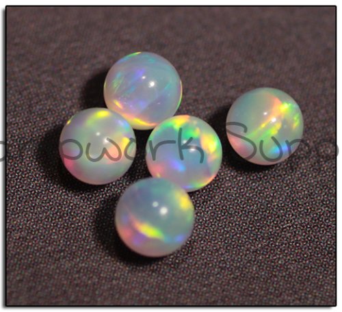 Kyocera 3mm Sphere Opal - Pink Green Green Fire