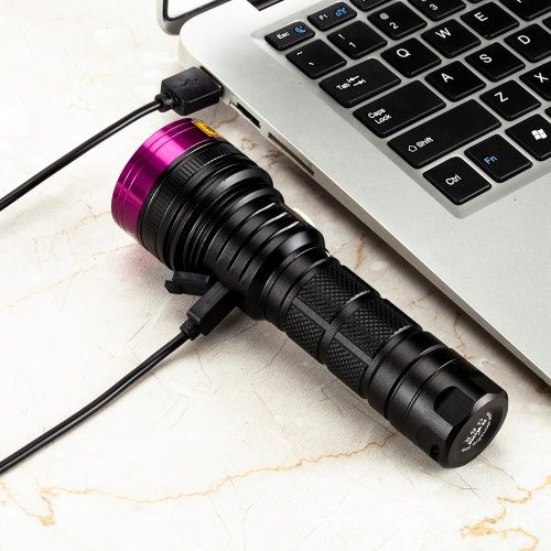 365nm 12W USB Rechargeable Ultraviolet (UV) Flashlight