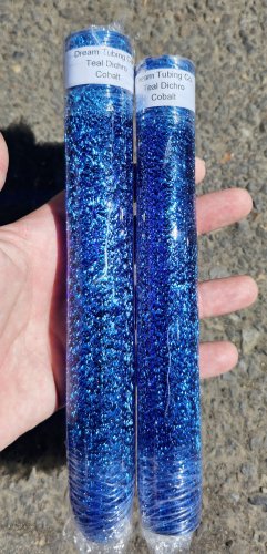 Dream Tubing Teal Dichroic - Cobalt Blue Tube Cobalt Blue