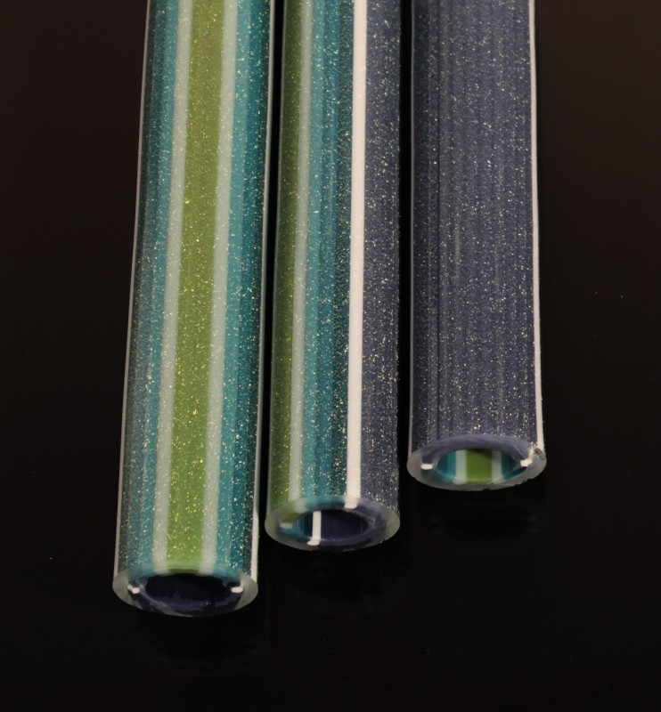Gold Dichroic Over Purple Berry Lined Tubing