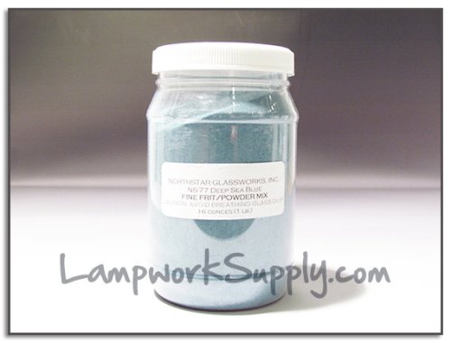 Northstar Deep Sea Blue (77) - Fore Powder 1 lb. (70/100 Grade Mix) Frit Fore Powder 16 oz jar