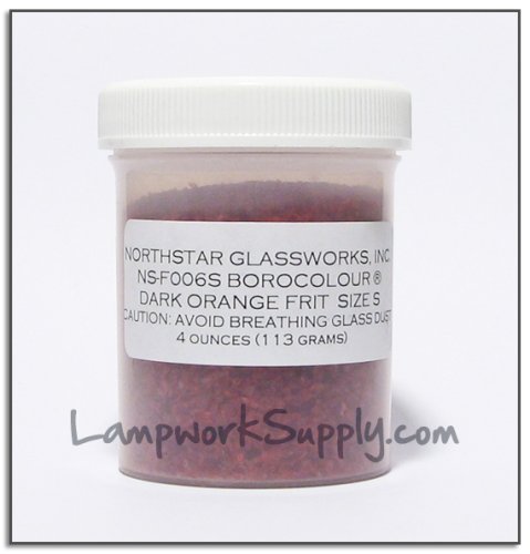 Northstar Dark Orange (6) - Small Frit 1 lb. (38 grade) 16 oz jar