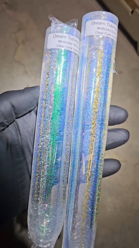 Tesselated Color Dichroic over Clear Tubing