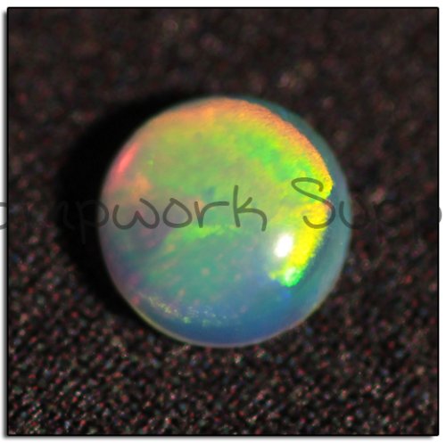 Kyocera 3mm Cabochon Opal - Pink Green Green Fire