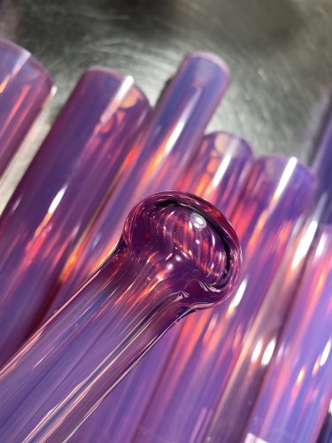Greasy Glass Exp Gold Ruby Phoenix Opal Dipped In Clear