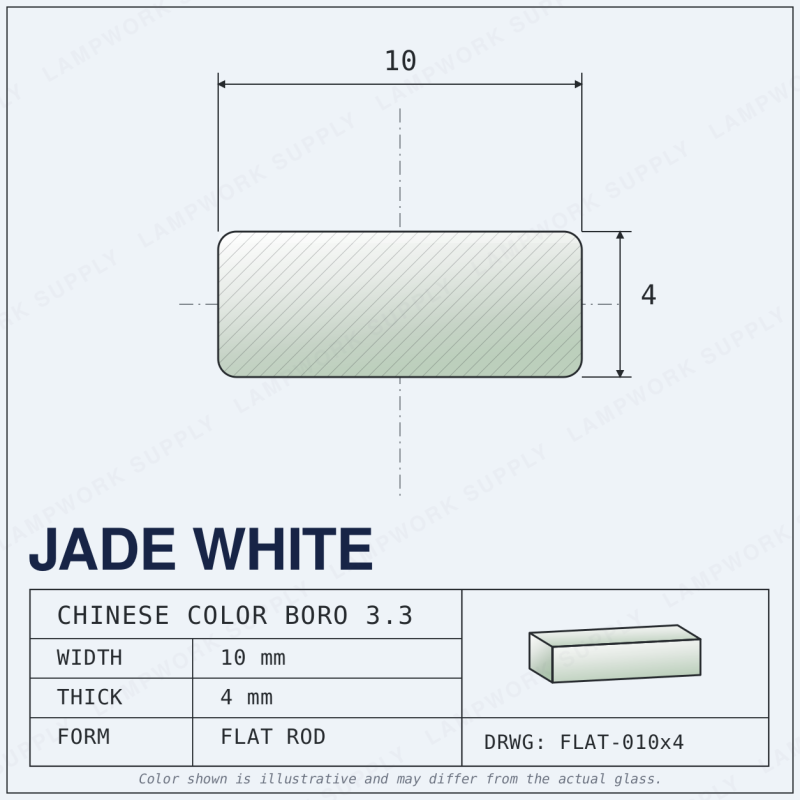 Jade White 10mm Rod