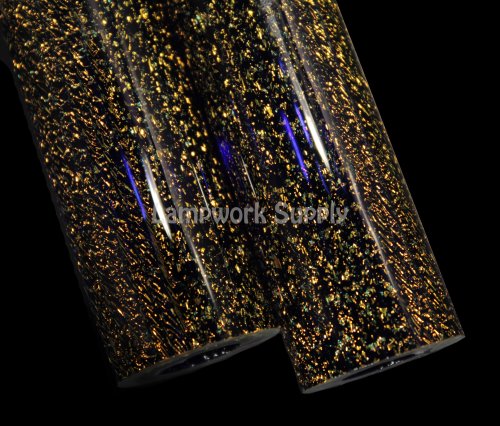 Dream Tubing Orange Sunshine Dichroic - Glass Alchemy Brilliant Blue Tube Glass Alchemy Brilliant Blue Orange Sunshine