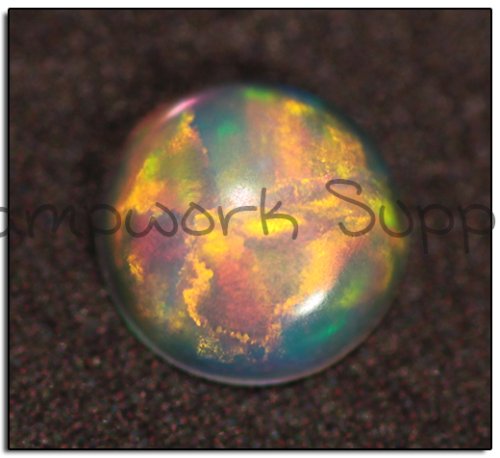 Kyocera 4mm Cabochon Opal - Pink Green
