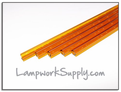 Chinese Color Amber - 12mm x 2mm Tubing Half 2 ft Tube Half 2 ft Tube 12 x 2mm