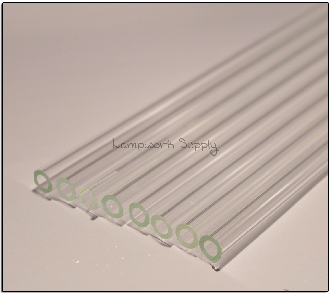 Chinese Clear 9 x 2mm Single Glass Tube 500mm Length (19-20 inches)