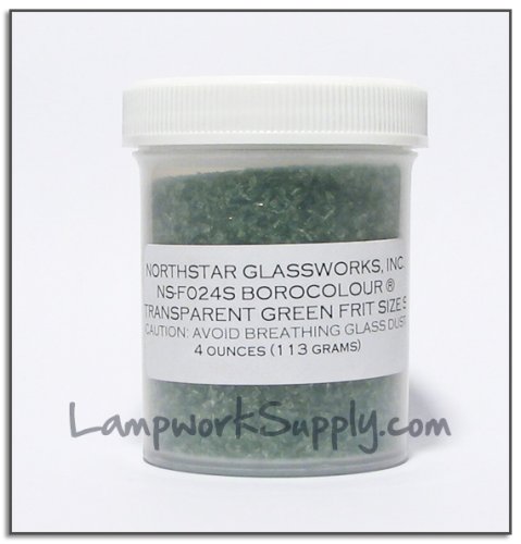 Northstar Transparent Green (24) - Small Frit 4 oz. (38 grade) 4 oz jar