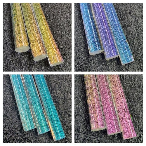 Silver Amethyst Dichroic Cane