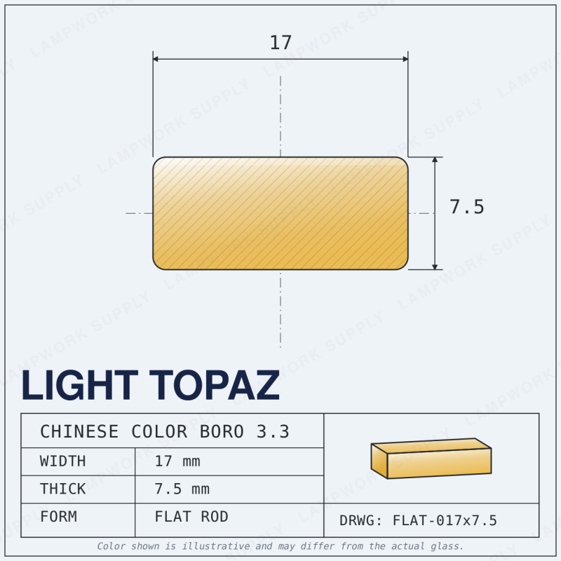 Light Topaz 10mm Rod