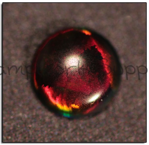Kyocera 4mm Cabochon Opal - Black