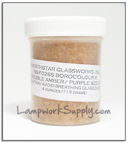 Northstar Double Amber Purple (26) - Small Frit 4 oz. (38 grade) 4 oz jar