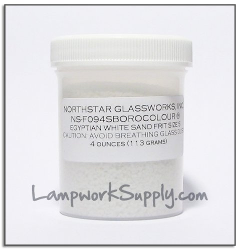 Northstar Egyptian White Sand (94) - Large Frit 4 oz. (25 grade) 4 oz jar