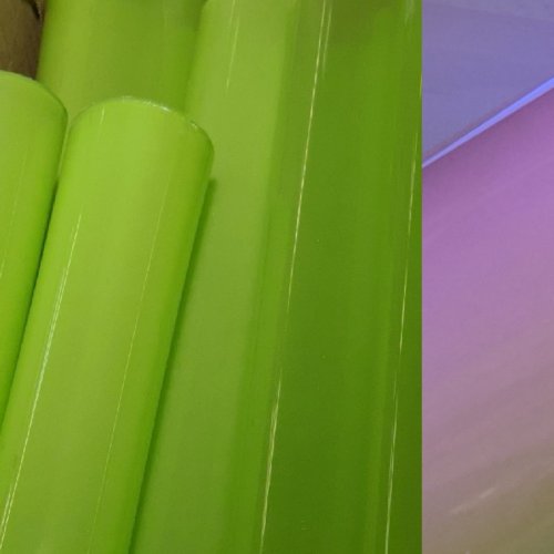 Lime Over White Satin B+ Quality Tube